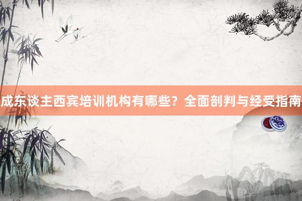 成东谈主西宾培训机构有哪些?全面剖判与经受指南